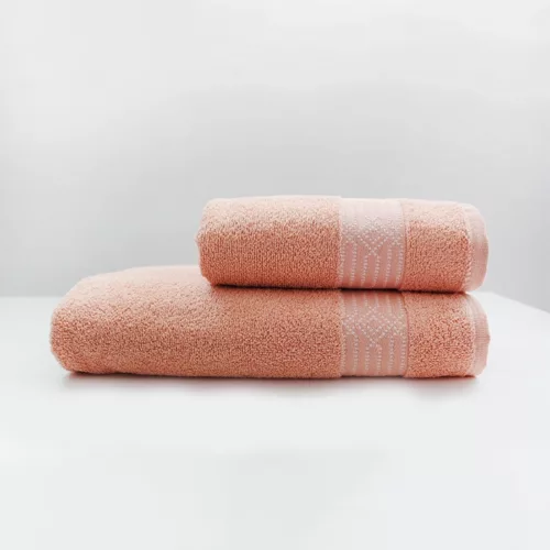 Drap de douche cocon saumon