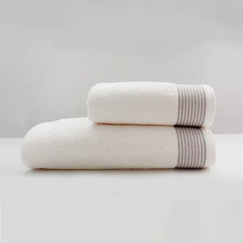 Serviette de toilette option blanc perle
